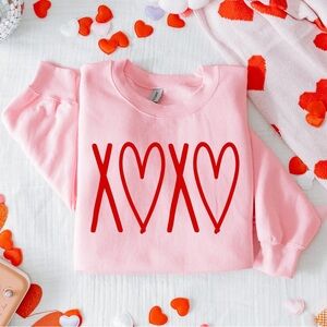 Women’s  Pink XO Heart Sweatshirt
